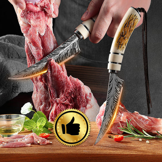 ⏳Réduction limitée de 50%💥🔥Set de couteaux à désosser à lame courbée et tranchante avec boîte cadeau🎁