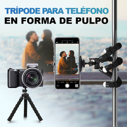 🌇🤩Trépied pour téléphone en forme de pieuvre🌎