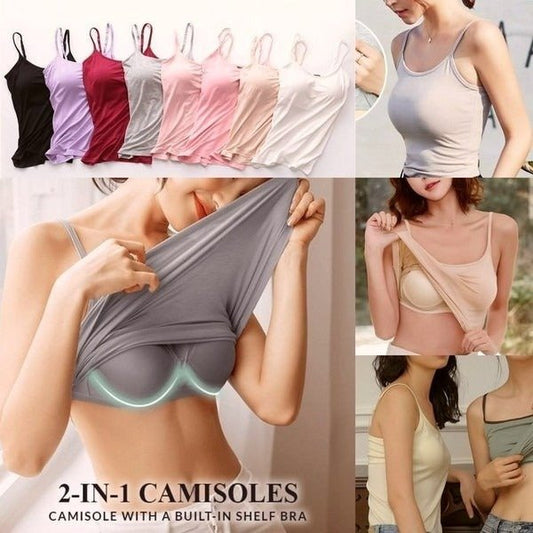 ⏳Réduction à durée limitée de 50 %💥✨Débardeur avec soutien-gorge intégré