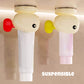 Adorable poisson rouge avec ventouse pour presser le dentifrice