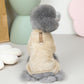Salopette polaire élastique pour animaux de compagnie avec cordon de serrage