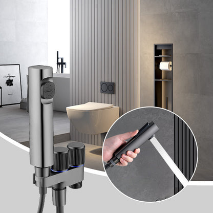 Ensemble de robinets : pulvérisateur de bidet et vanne à double contrôle 1 en 2 sorties