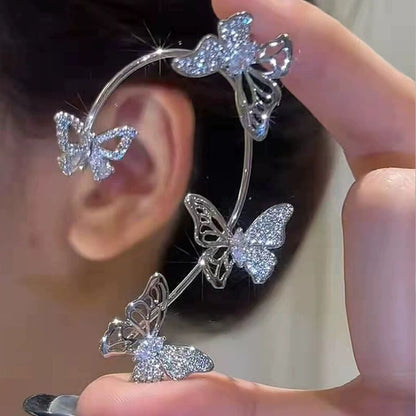 Boucles d'Oreille en Forme de Papillon en Zircon Super Scintillants