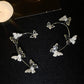 Boucles d'Oreille en Forme de Papillon en Zircon Super Scintillants