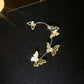 Boucles d'Oreille en Forme de Papillon en Zircon Super Scintillants