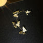 Boucles d'Oreille en Forme de Papillon en Zircon Super Scintillants