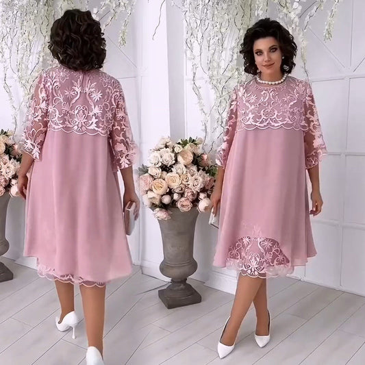 ⏳Réduction limitée de 50%🎁Robe en tulle doux et en dentelle superposée