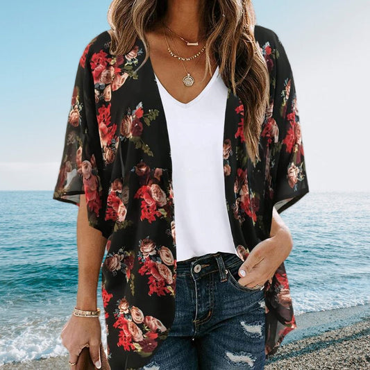 Chemise de Protection Solaire Florale Légère et Agréable