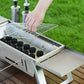 Barbecue d'Extérieur Pliable en Acier Inoxydable