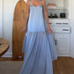 Robe élégante unie à bretelles spaghetti pour femme
