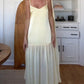 Robe élégante unie à bretelles spaghetti pour femme